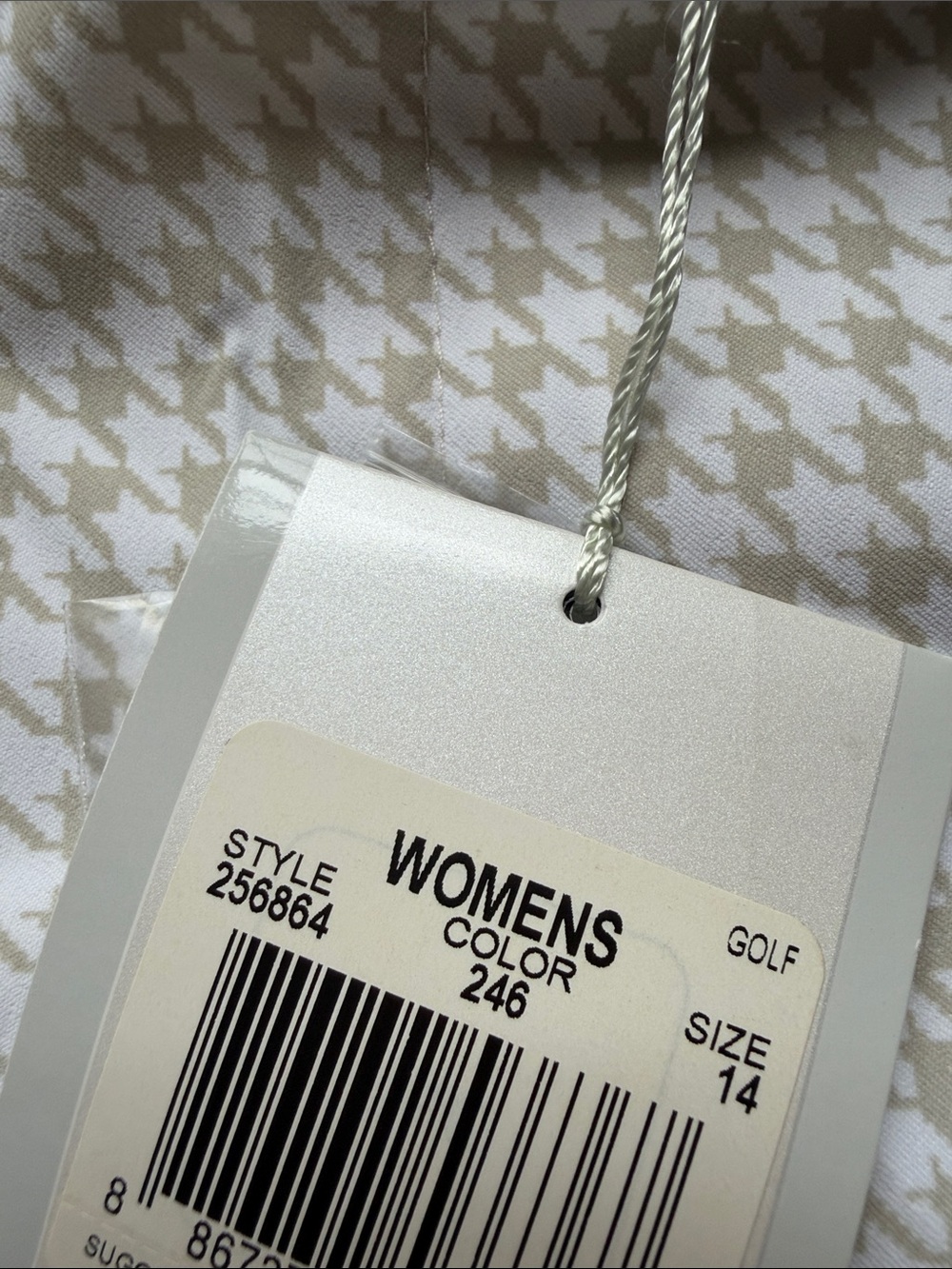 Nike woman’s golf Gray Houndstooth Knee-Length Shorts 14 new - Picture 3 of 6